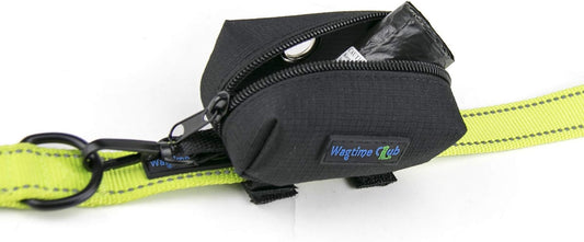 Poop Bag Dispenser (Black) 2 Pack - Improved Design! - Quick Bag Dispenser with No Dangle Design and 2 Free Rolls