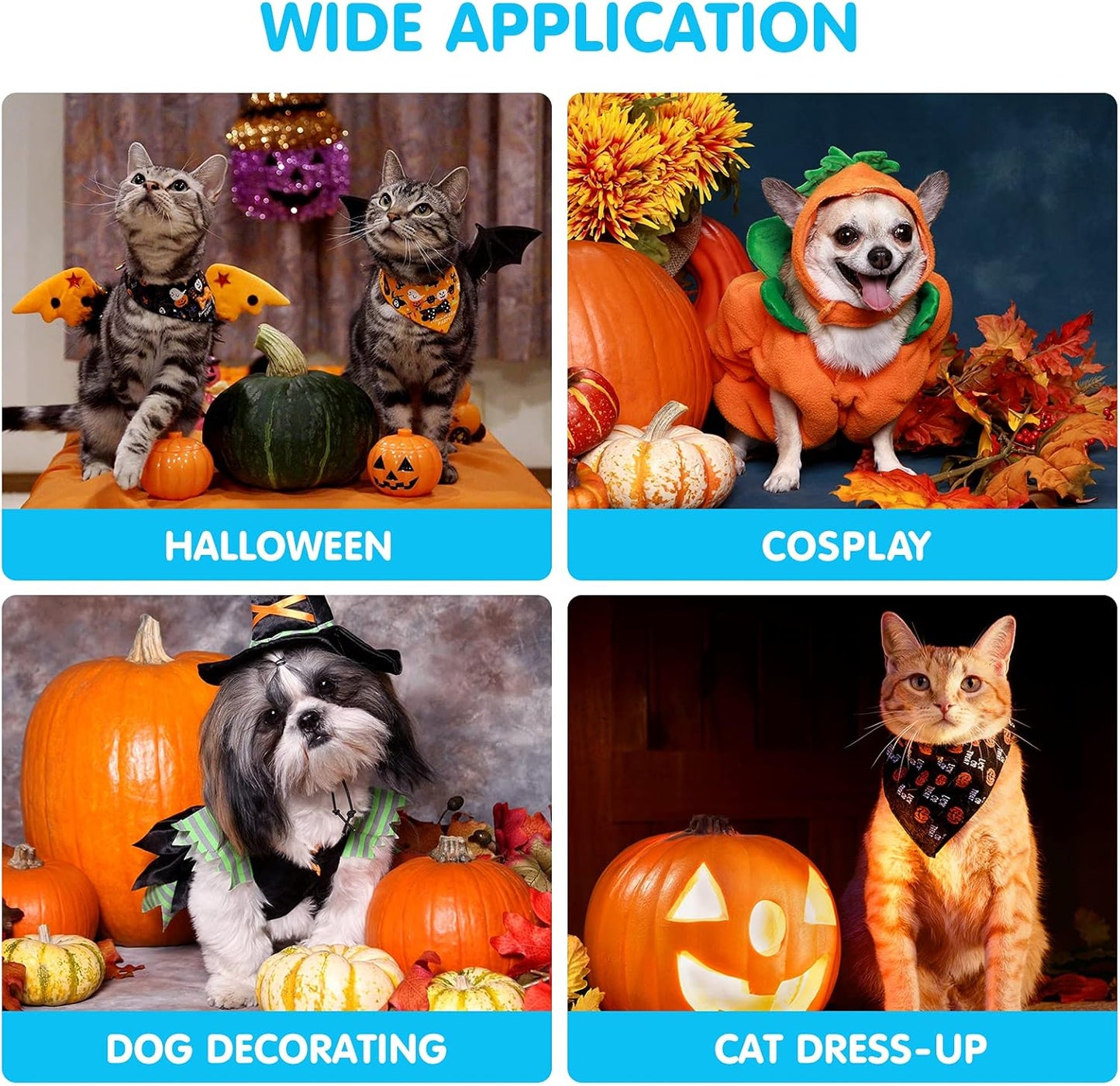 Pet Dog Cat Halloween Costume Angel Wings Shape Clothing - Creative Pet Cat Makeover Clothes for Halloween Festival Party Special Events - Pet Clothes Supplies - Size S (White)