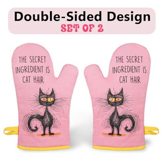Funny Cat Oven Mitts, Cat Gifts for Cat Lovers, Cat Themed Gifts, Cute Cat