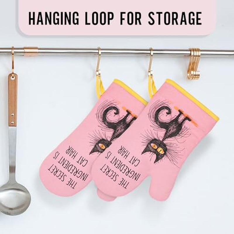 Funny Cat Oven Mitts, Cat Gifts for Cat Lovers, Cat Themed Gifts, Cute Cat