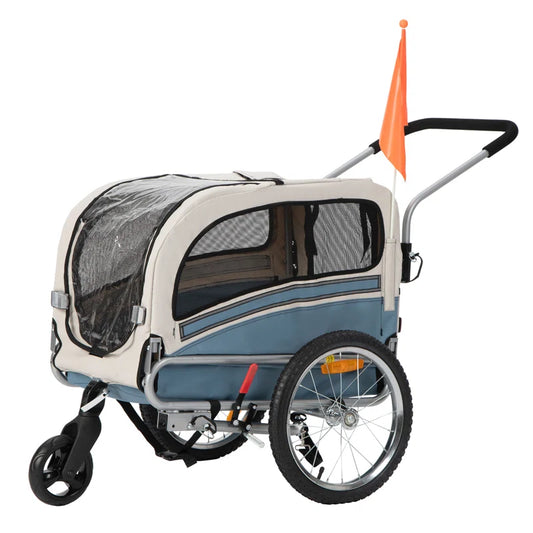 Aobei 2-In-1 Dog Bicycle Trailer, Dog Stroller, and Dog Jogging Stroller