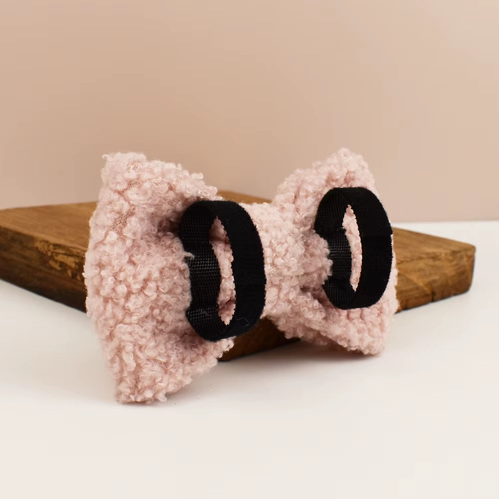 Pet Dog Collar Handmadeteddy Fabric Necklace Pet Dog Supplies Woven Accessories Autumn Winter Christmas Set Teddy 01