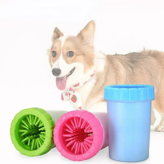 Pet Foot Washing Cup Dog Bath Pet Beauty Cleaning Wipe Free Automatic Foot Portable Cat Dirty Paw Cleaning Wash Brush Cup