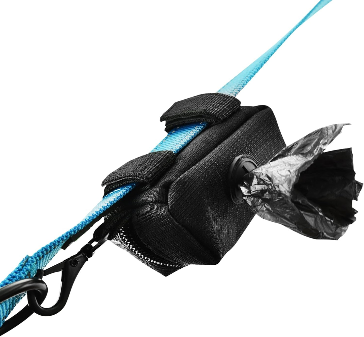 Poop Bag Dispenser (Black) 2 Pack - Improved Design! - Quick Bag Dispenser with No Dangle Design and 2 Free Rolls
