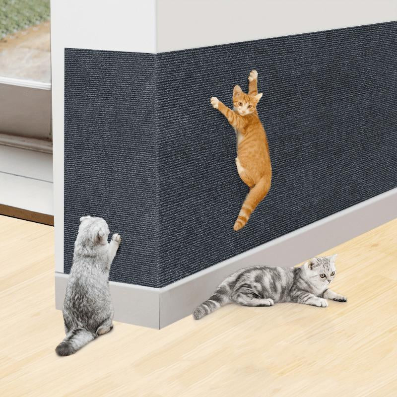 1Pc Durable Cat Scratching Pad - Self-Adhesive, Scratch-Resistant Felt Mat for Walls and Furniture, Perfect for Cats, Polyester Material - Multi-Size Pack, Cat Mat Scratcher, Wall Scratcher for Cats