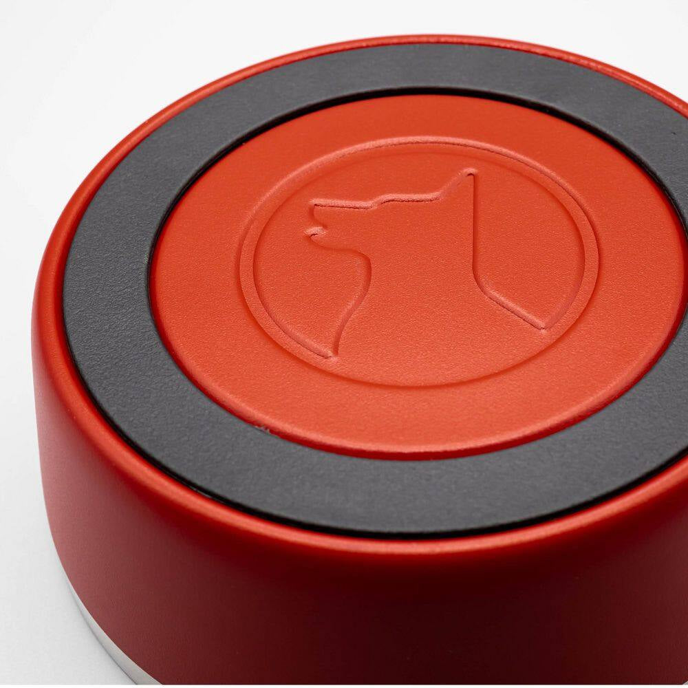 INDULGE 64 Oz. 8 Cup Double Wall Stainless Steel Dog Bowl, Non Slip, Lifetime Warranty in Red