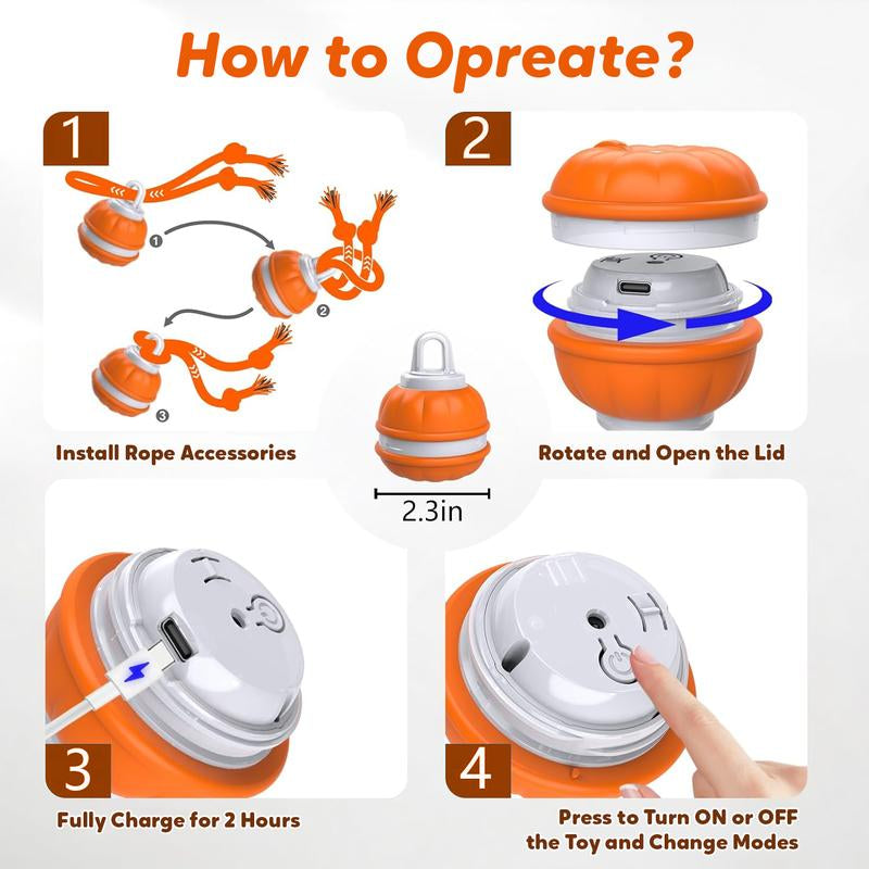 Lovely Caves Interactive Dog Ball Toys with Rope