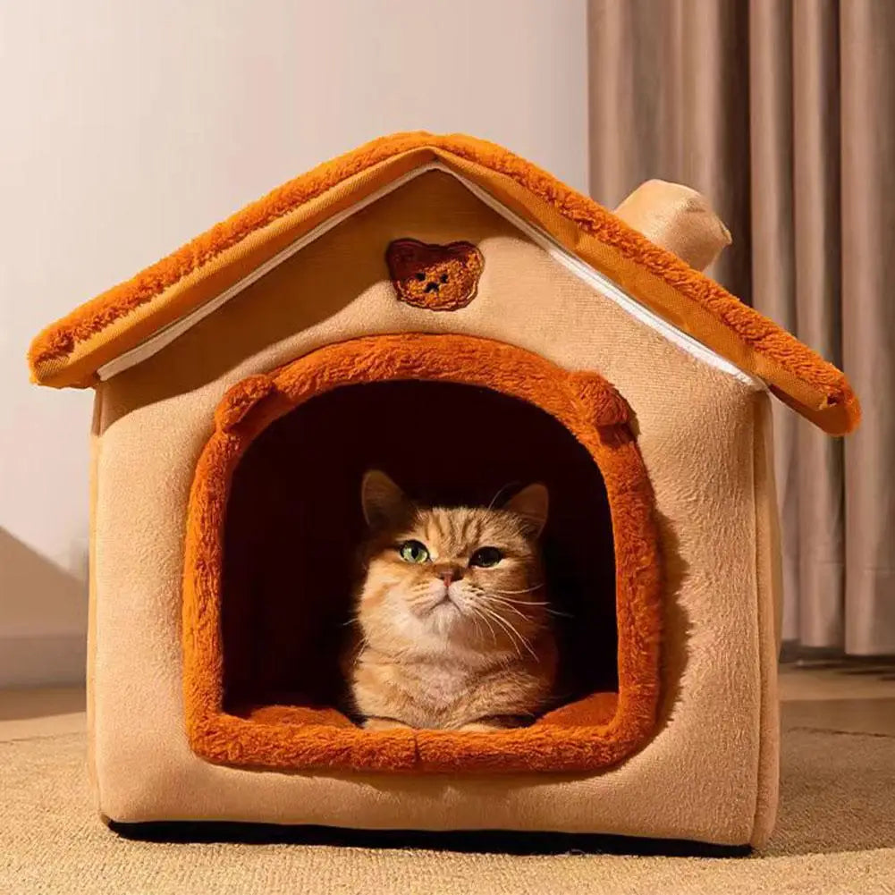 Thickened Pet Warm House Cat and Dog House Winter Warm Universal for All Seasons Detachable and Washable Cute New Comfortable