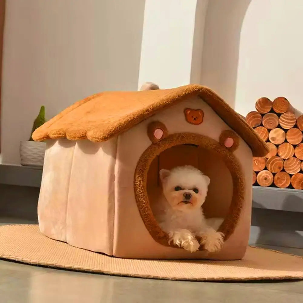 Thickened Pet Warm House Cat and Dog House Winter Warm Universal for All Seasons Detachable and Washable Cute New Comfortable