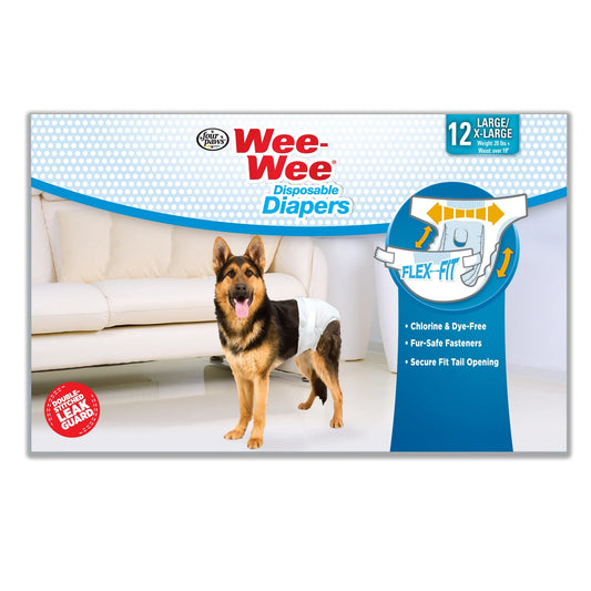 Wee-Wee Extra Large Disposable Dog Diapers, 12-Pack