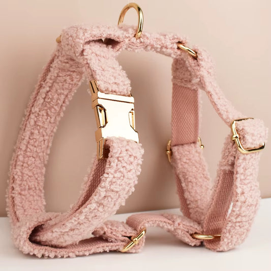 Pet Dog Collar Handmadeteddy Fabric Necklace Pet Dog Supplies Woven Accessories Autumn Winter Christmas Set Teddy 01