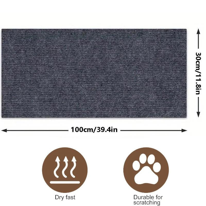 1Pc Durable Cat Scratching Pad - Self-Adhesive, Scratch-Resistant Felt Mat for Walls and Furniture, Perfect for Cats, Polyester Material - Multi-Size Pack, Cat Mat Scratcher, Wall Scratcher for Cats