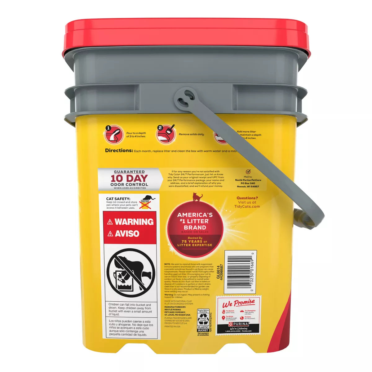 Purina Tidy Cats 24/7 Performance Clumping Scoop Cat & Kitty Litter for Multiple Cats - 35Lbs