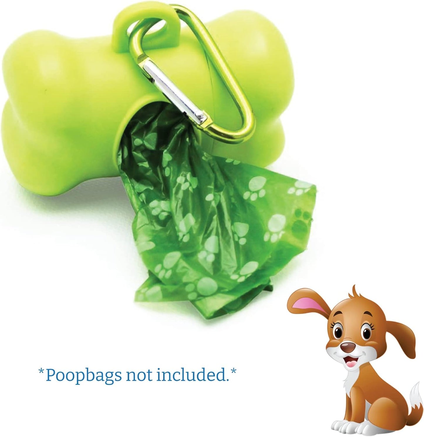 Wholesale 2 Pack Dog Poop Bag Dispenser with Stainless Steel Carabiner Clip - Dog Waste Poopbags Holder - Fits Most Pet Waste Poopbags (PB0008) *Dispenser Only. Poop Bag Is Not Included.*