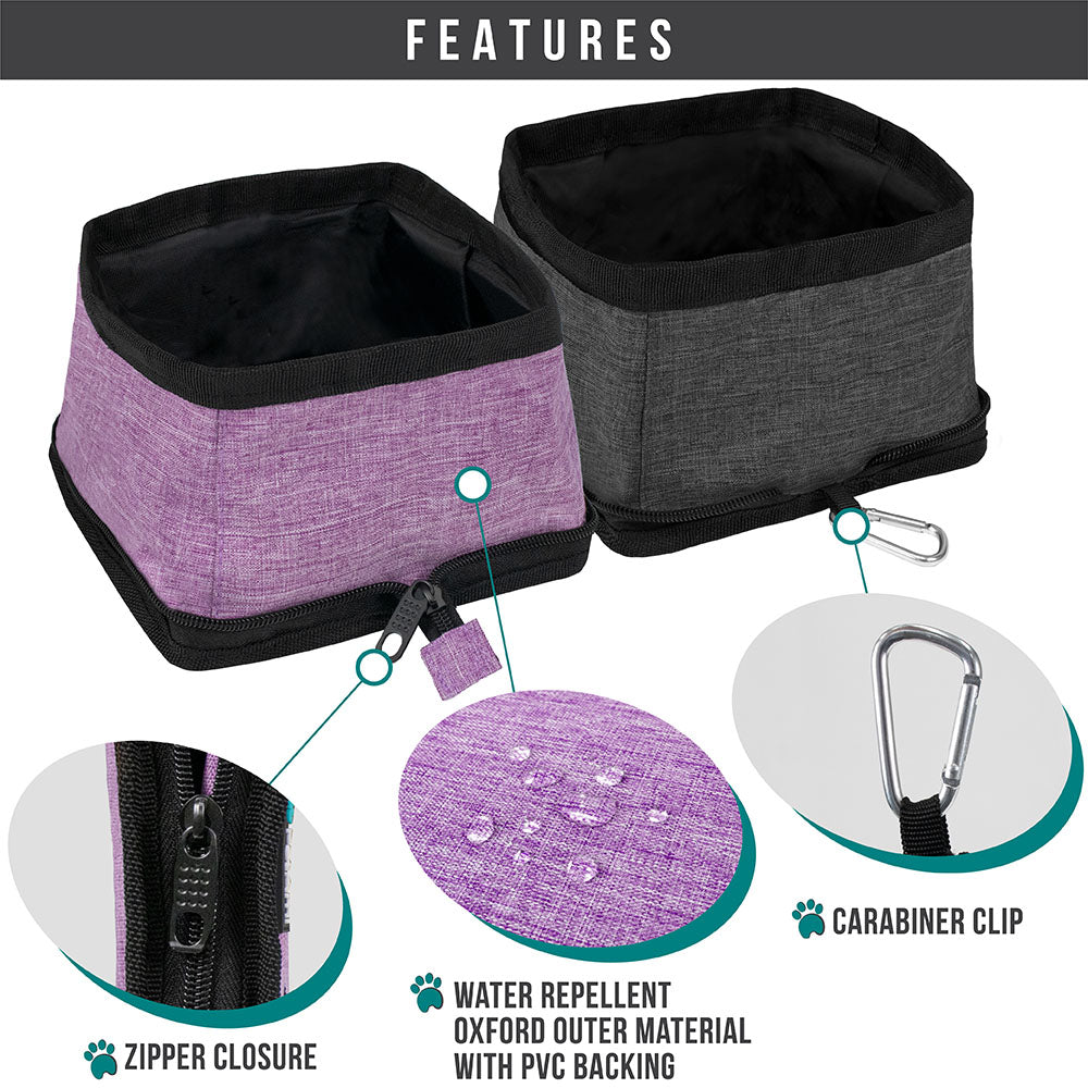 Travel Collapsible Dog Bowl Foldable Expand Water Dish for Pet Cat Food Hiking
