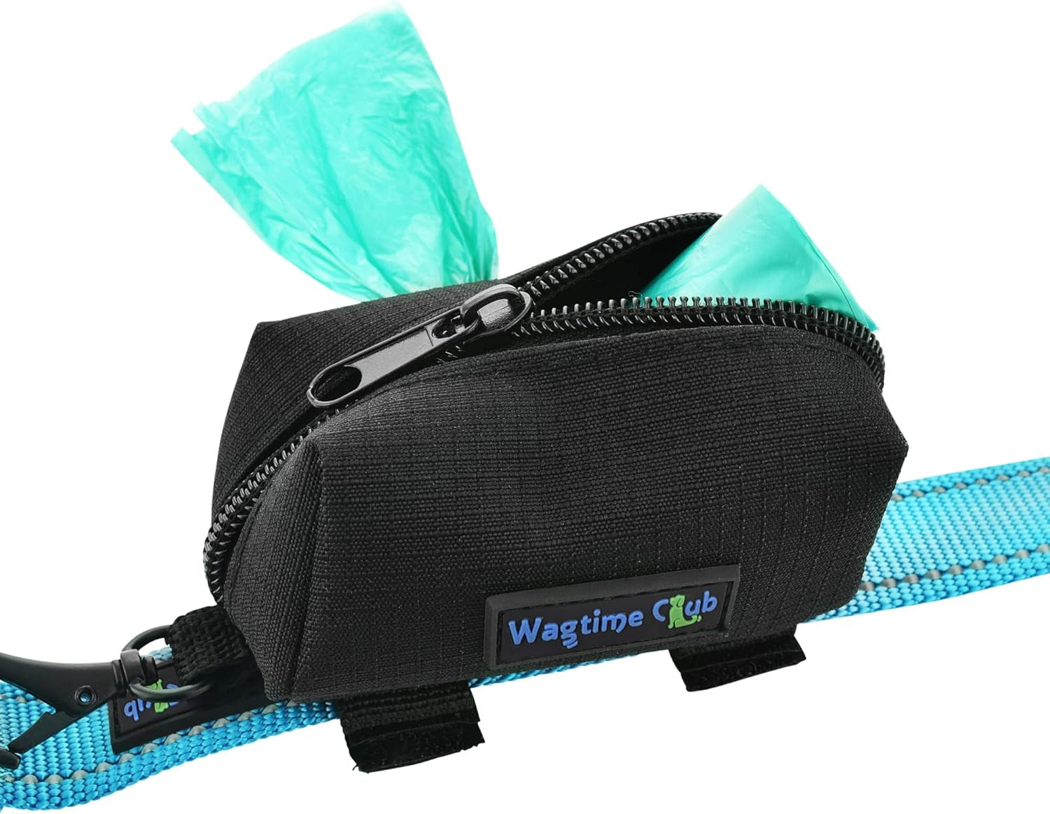 Poop Bag Dispenser (Black) 2 Pack - Improved Design! - Quick Bag Dispenser with No Dangle Design and 2 Free Rolls
