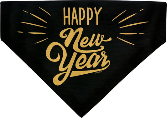 Dog New Years Costume Happy New Year Outfit for Dogs Pet Collar Scarf for Smaller Dogs New Year