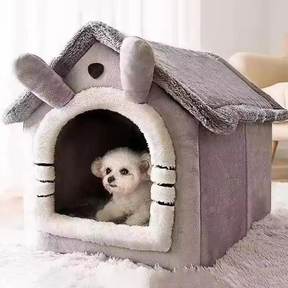 Thickened Pet Warm House Cat and Dog House Winter Warm Universal for All Seasons Detachable and Washable Cute New Comfortable