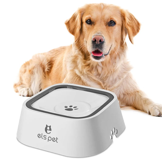 Spill Proof Dog Water Bowl, 35Oz No Spill Water Bowl for Dogs, 1L Slow Drinking Dog Water Bowl, Vehicle Travel Water Bowl
