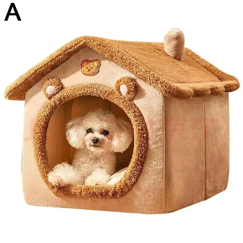 Thickened Pet Warm House Cat and Dog House Winter Warm Universal for All Seasons Detachable and Washable Cute New Comfortable