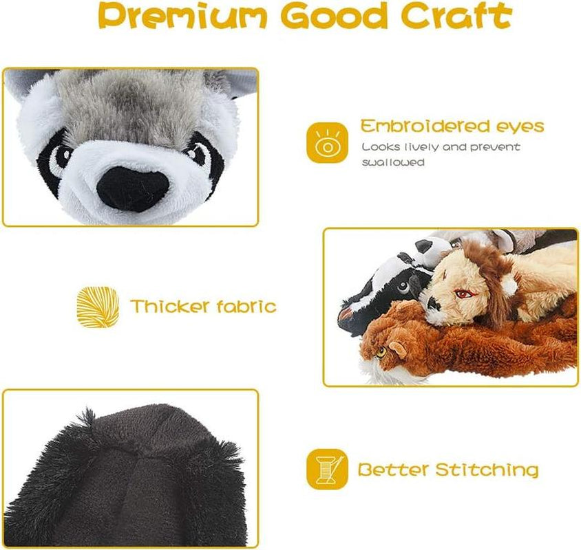 Dog Squeaky Toys – No Stuffing Plush Chew Toy for Small, Medium, and Large Breeds, Durable Interactive Pet Supplies for Teething and Chewing