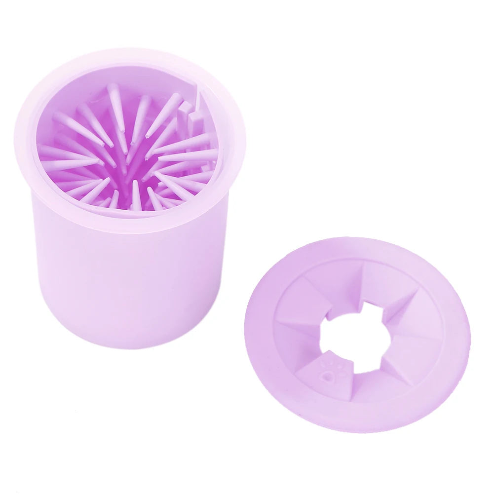 Pet Paw Cleaner Soft Silicone Foot Cleaning Brush Portable Pet Dogs Towel Foot Washer Cleaning Bucket Clean Brush Supplies