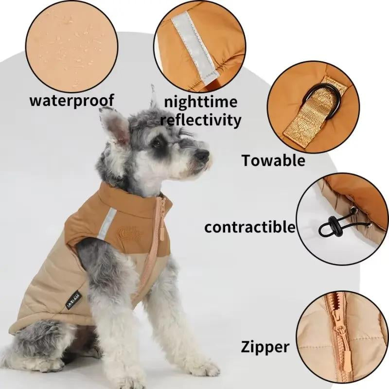 Warm Winter Dog Hoodie Jacket - Comfortable, Fashionable, Lightweight, Available in Multiple Sizes for Puppies